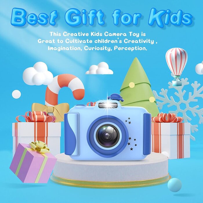 Digitale Kinderkamera mit 32GB SD-Karte - Blau - Outlet bis zu 39% Rabatt
