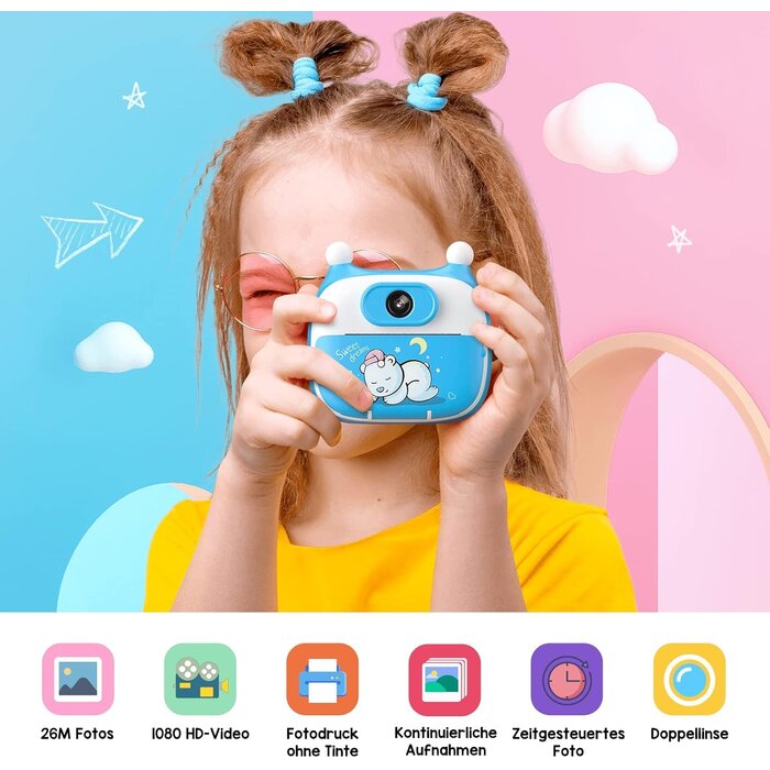 Sofortbildkamera für Kinder: 26MP Dual-Objektiv & Zubehör - bis zu 39% sparen