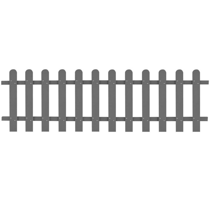 Vidaxl WPC-Gartenzaun 200x60 cm Grau - Jetzt bis zu 57 % Rabatt sichern