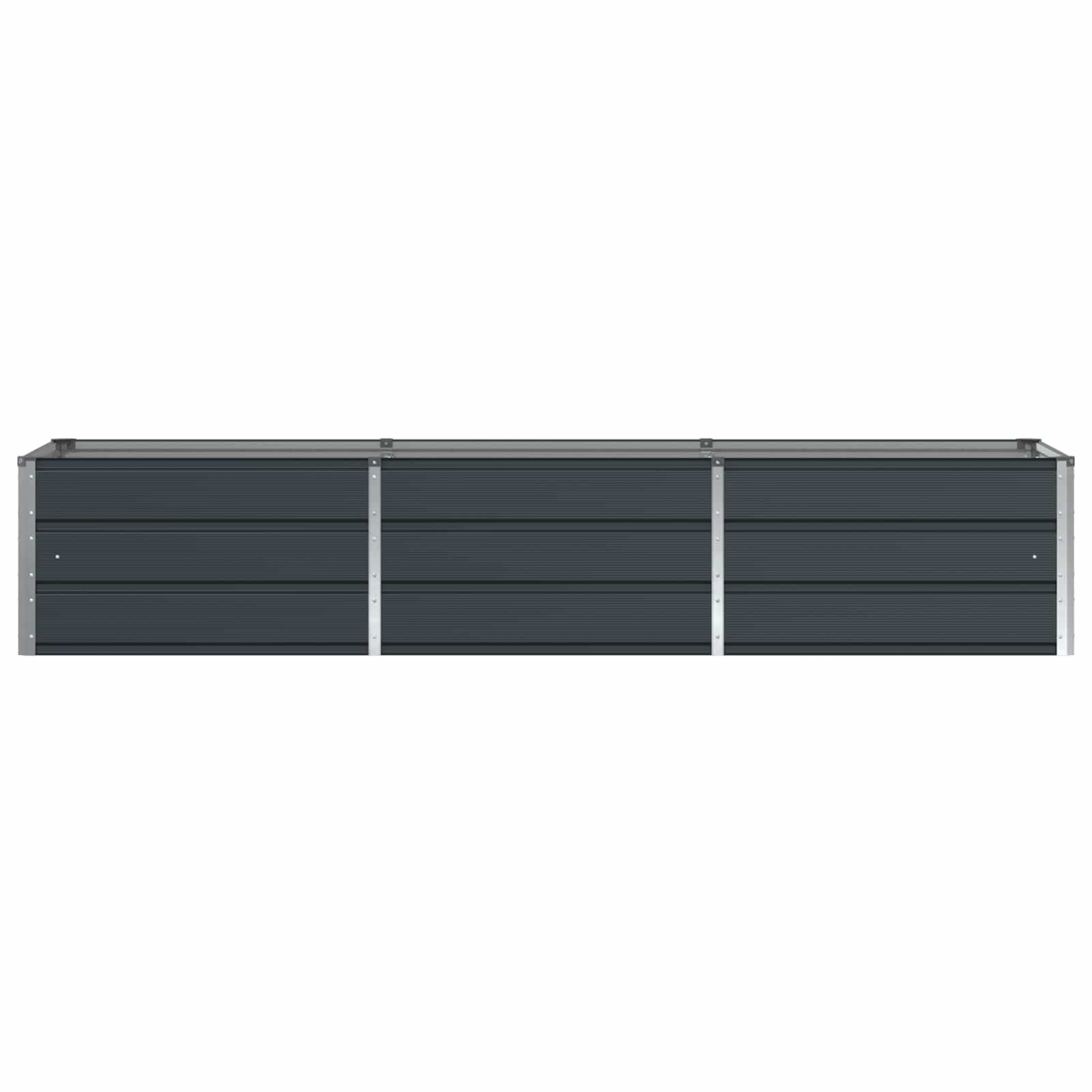 Vidaxl Großer Pflanzkübel aus Stahl, Anthrazit, 240x80x45 cm - bis zu 41% sparen