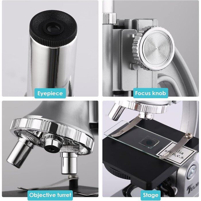 Mikroskop-Set 300x-1200x mit 70-tlg. Zubehör & Koffer - bis zu 40% Rabatt