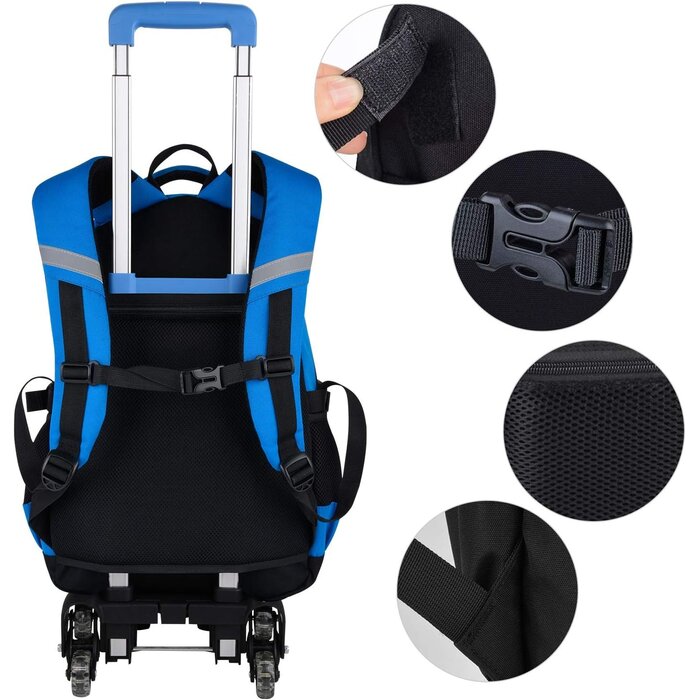 Schulrucksack mit 6-Rad-System - 2-in-1 Trolley - bis zu 39% Rabatt