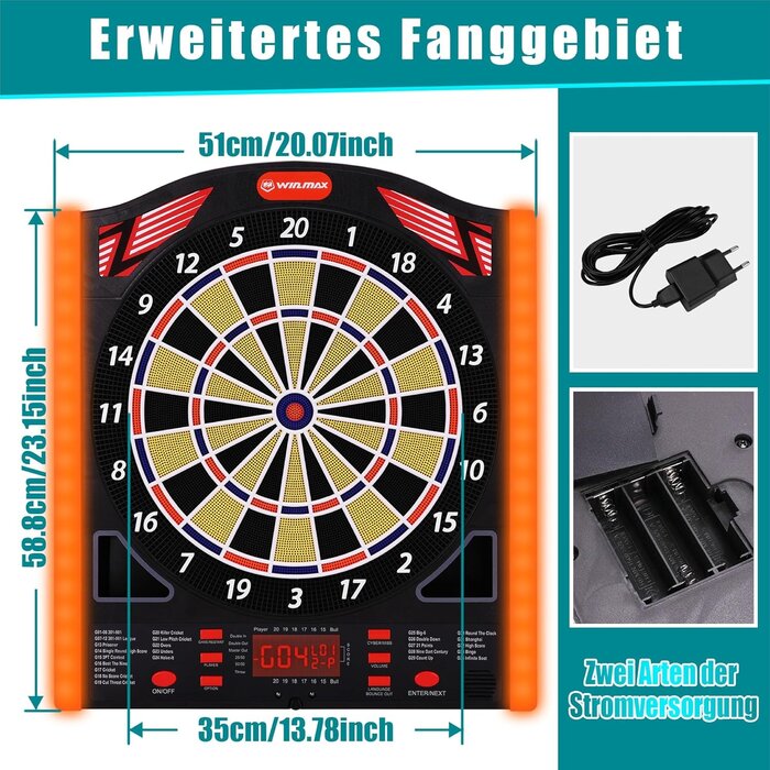 Elektronische Dartscheibe bis 8 Spieler mit Laser-Linie - bis zu 40% sparen