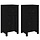 Massivholz Beistellschrank-Set, 2-tlg., Kiefer, Schwarz - bis zu 40% sparen