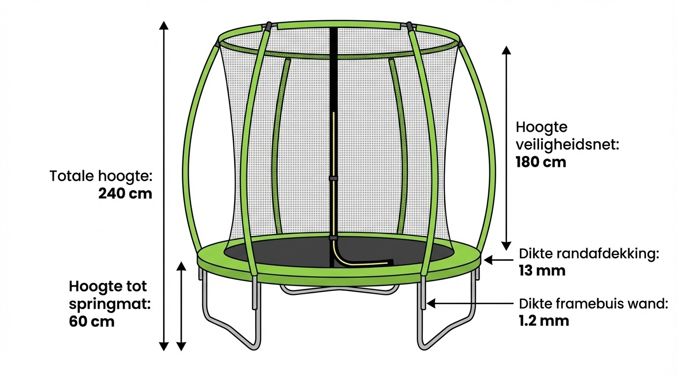 Viking Choice Gartentrampolin 244 cm mit Sicherheitsnetz - Jetzt bis zu 32% günstiger