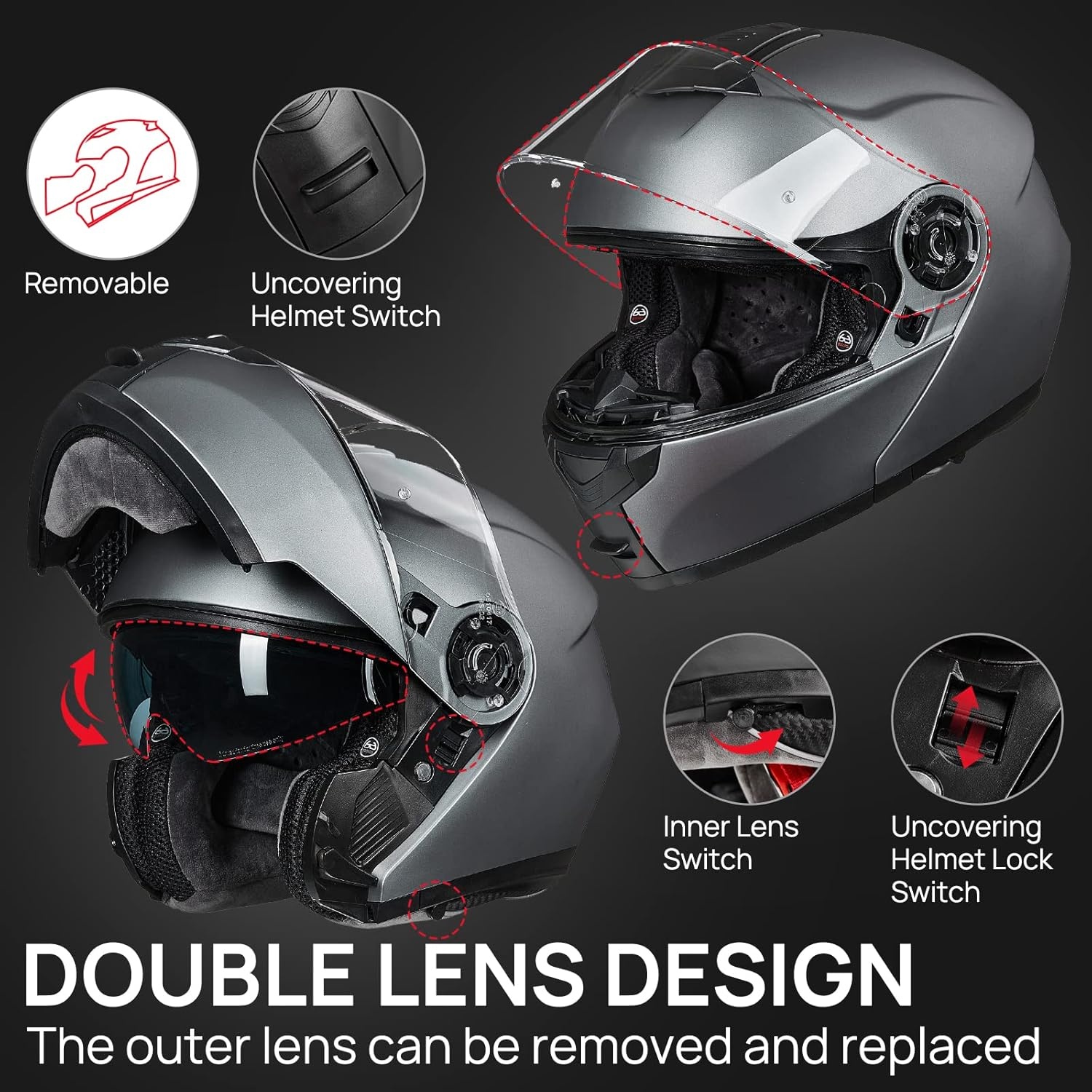Modul-Klapphelm ECE 22.06 Motorradhelm - bis zu 34% günstiger