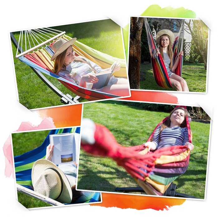 Viking Choice Hängematte 200x160cm - Baumwoll-Mix - Jetzt bis zu 33% Rabatt sichern!