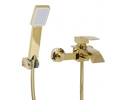 Viking Choice Goldene Wasserfall-Badarmatur mit Handbrause - bis zu 37% Rabatt