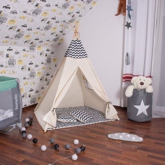 Viking Choice Tipi-Spielzelt Zebra aus Baumwolle - gemütlicher Rückzugsort bis zu 43% günstiger