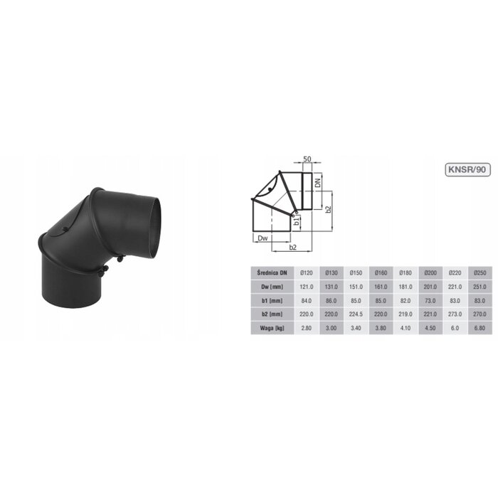 Viking Choice Verstellbarer Ofenrohrbogen 120 mm, 3-Segment, Stahl - bis zu 38% Rabatt