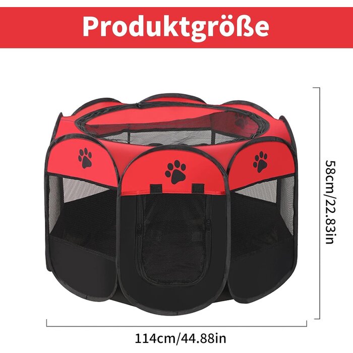 Faltbarer Welpenauslauf 114x114x58cm - Jetzt bis zu 53% reduziert