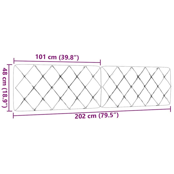 Vidaxl Stilvolles Kopfkissen 200 cm für Betthaupt - Blau - bis zu 34% Rabatt