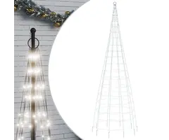 Vidaxl LED-Weihnachtsbaum 300 cm für Fahnenmasten - Kaltweiß - bis zu 36% Rabatt