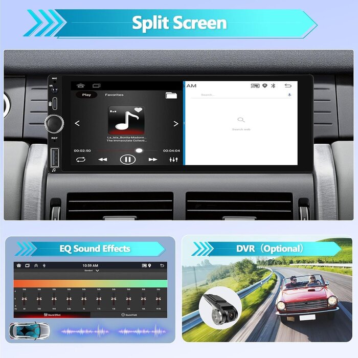 Android 13 Autoradio 1-DIN 6,86-Zoll Display mit bis zu 35% Rabatt