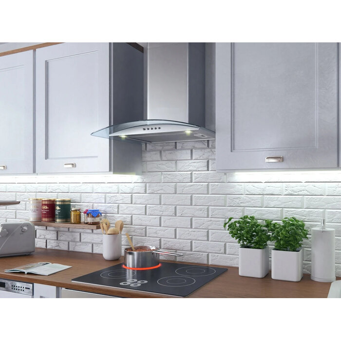 Dunstabzugshaube 84 cm Edelstahl/Glas - 650 m³/h - jetzt bis zu 32% reduziert