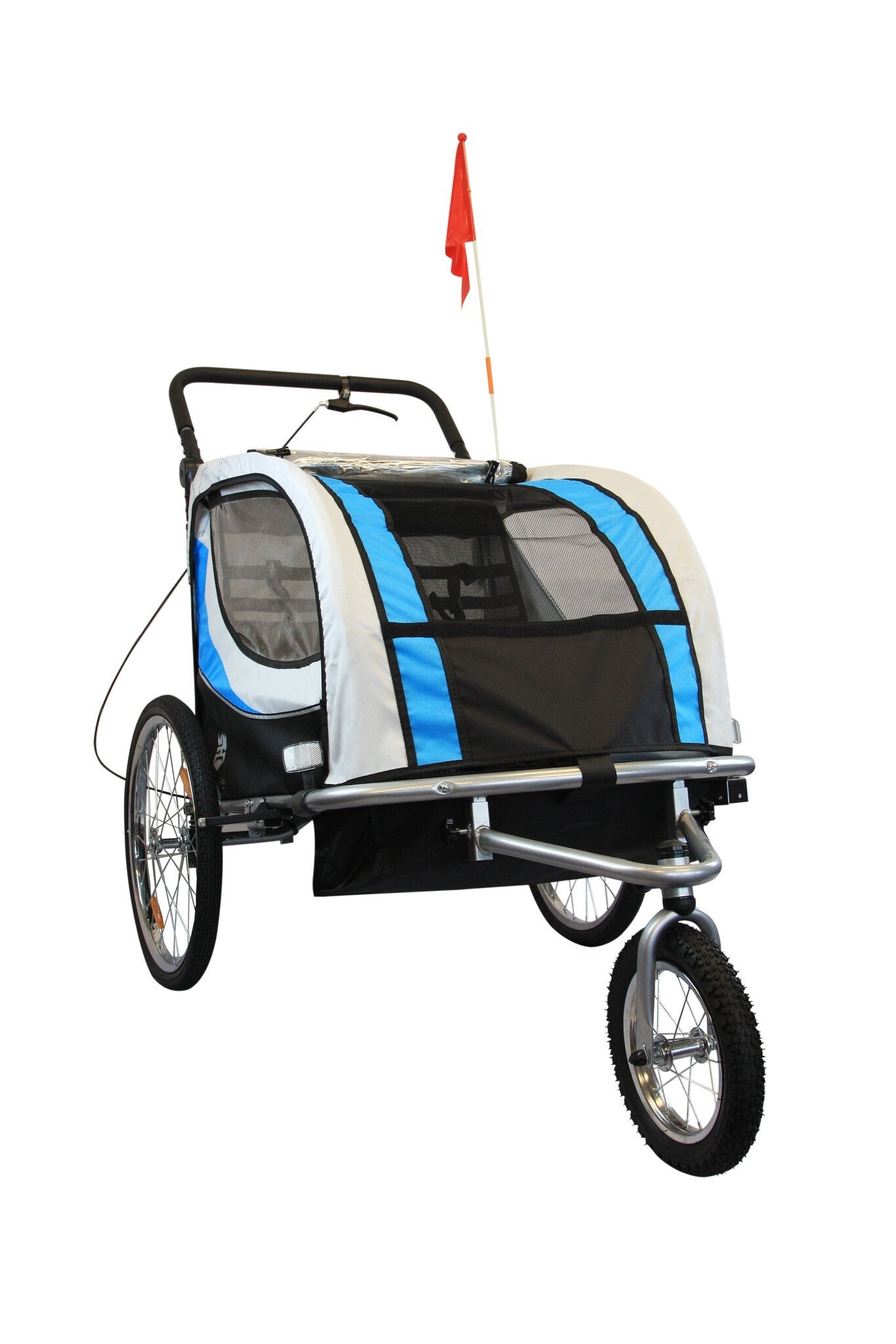 Viking Choice Fahrradanhänger & Buggy 2-Sitzer Blau - Klappbar - bis zu 37% Rabatt