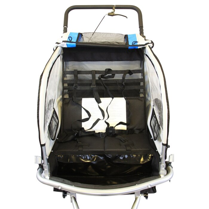 Viking Choice Fahrradanhänger & Buggy 2-Sitzer Blau - Klappbar - bis zu 37% Rabatt