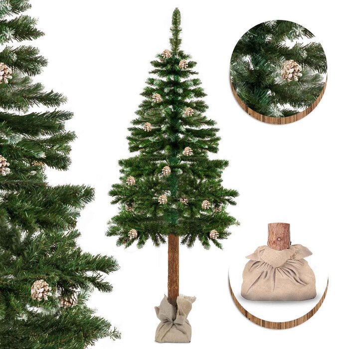 Viking Choice Künstlicher Weihnachtsbaum 180 cm mit Echt-Holzstamm - Jetzt bis zu 28% sparen