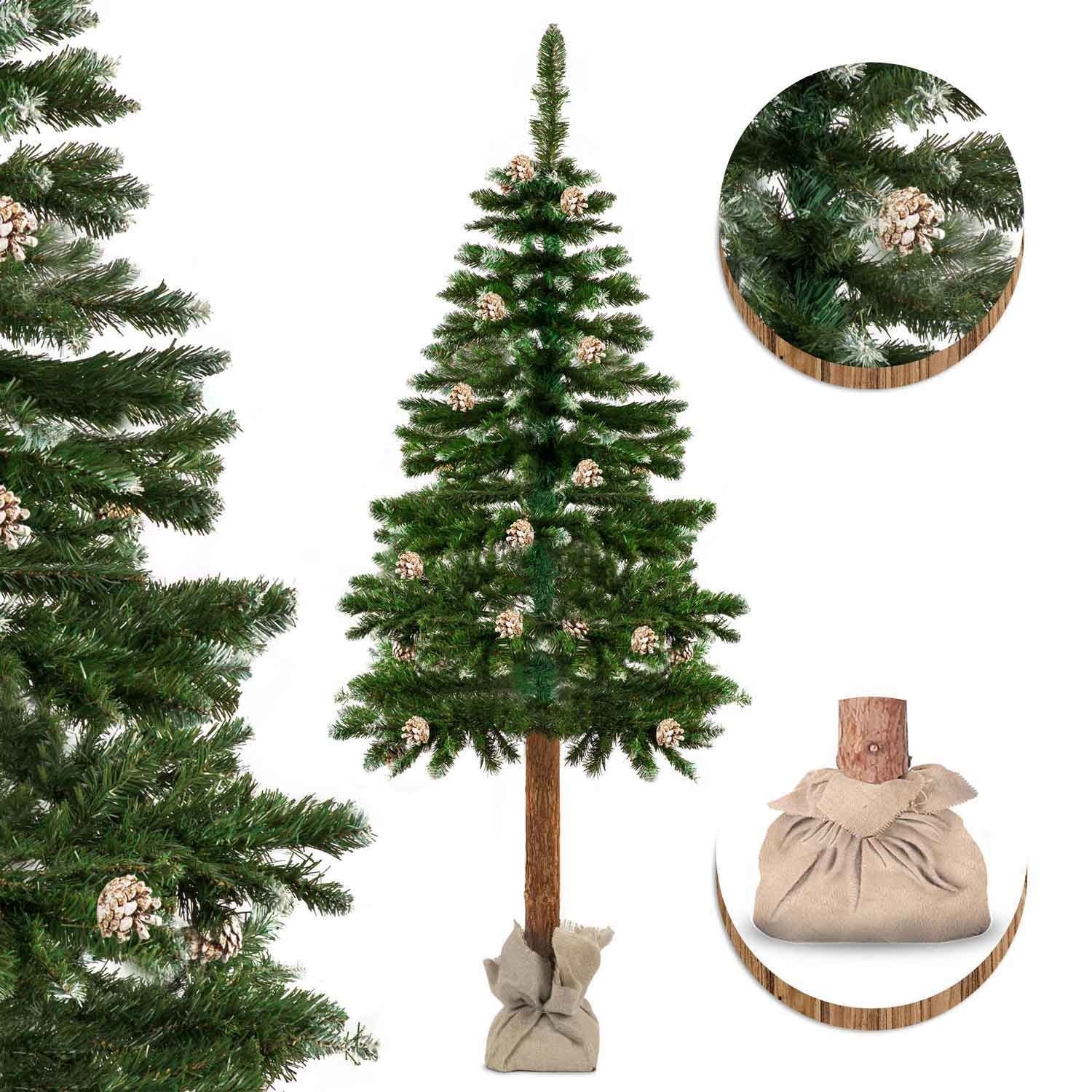 Viking Choice Künstlicher Weihnachtsbaum 180 cm mit Echt-Holzstamm - Jetzt bis zu 28% sparen