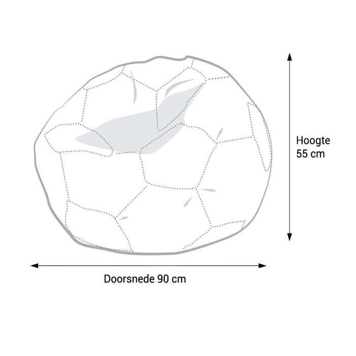 Viking Choice Fußball-Sitzsack Ø 90 cm Kunstleder Orange-Weiß - bis zu 43% Rabatt