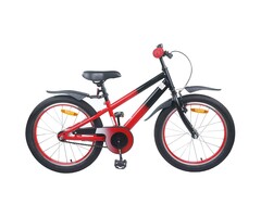 Vidaxl Kinderfahrrad 18 Zoll Rot-Schwarz - 5-7 Jahre - bis zu 41% sparen