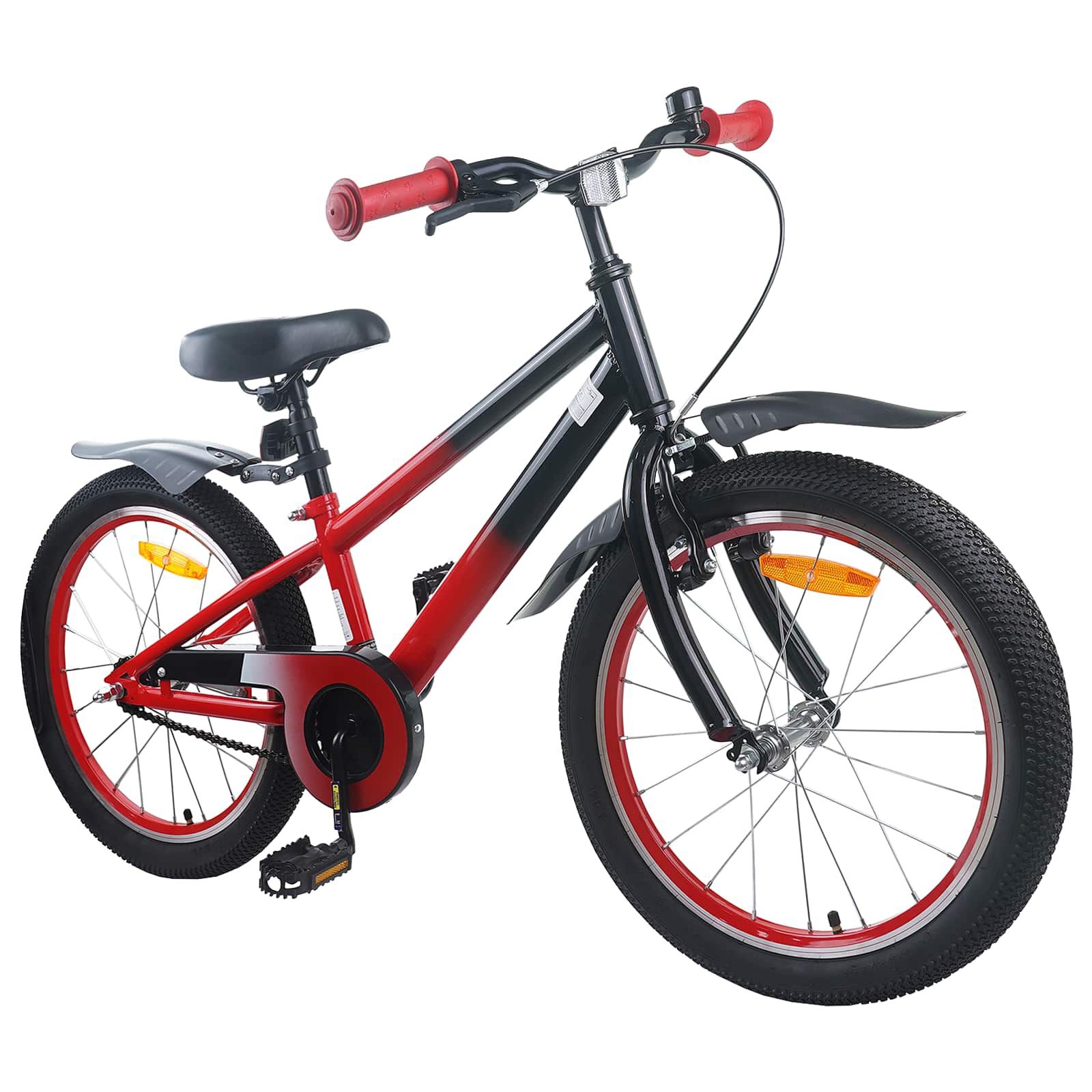 Vidaxl Kinderfahrrad 18 Zoll Rot-Schwarz - 5-7 Jahre - bis zu 41% sparen