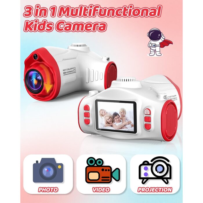 3-in-1 Kinderkamera mit Projektor & 48 MP - Jetzt bis zu 40% sparen!