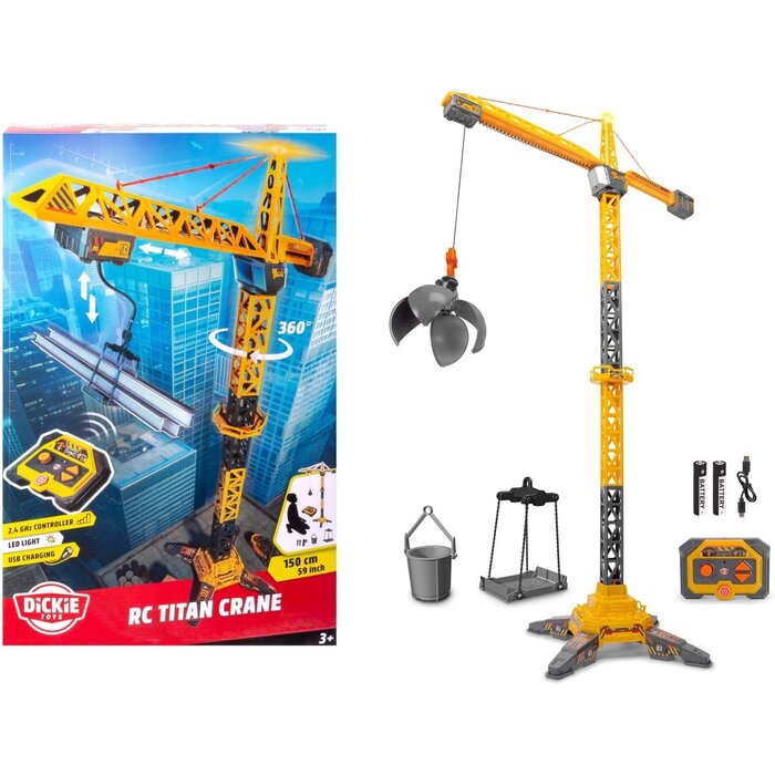 Riesiger RC-Spielzeugkran 150 cm - Ferngesteuert mit Licht - bis zu 40% sparen