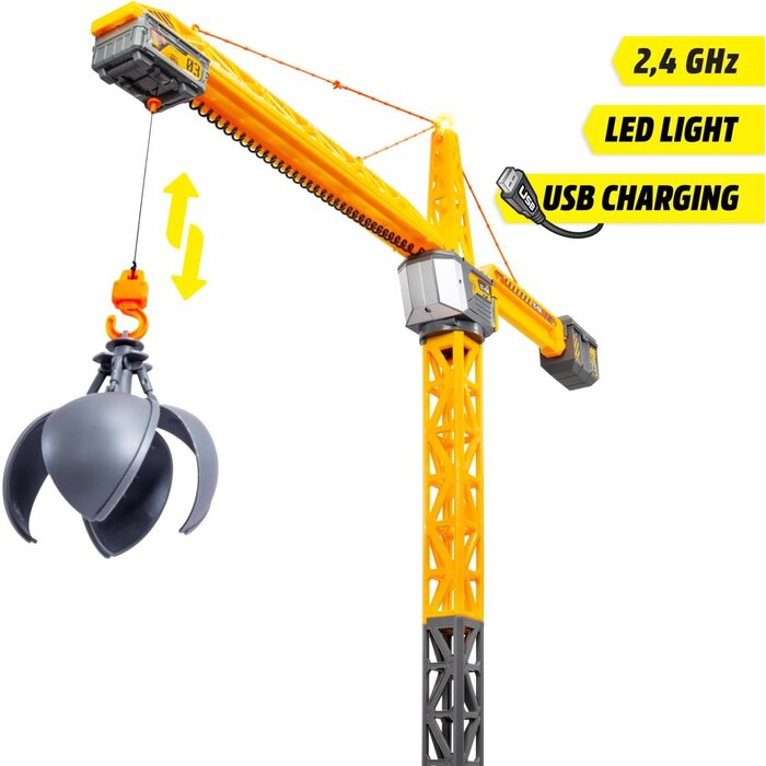 Riesiger RC-Spielzeugkran 150 cm - Ferngesteuert mit Licht - bis zu 40% sparen