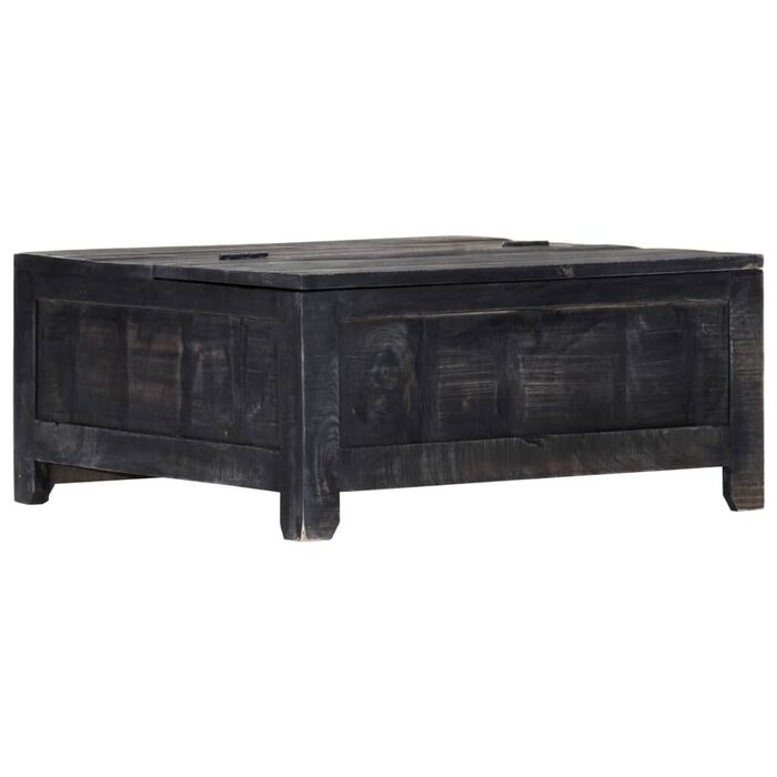 Vidaxl Massiver Couchtisch aus Mangoholz - Schwarz, 65x65x30 cm - bis zu 41% sparen