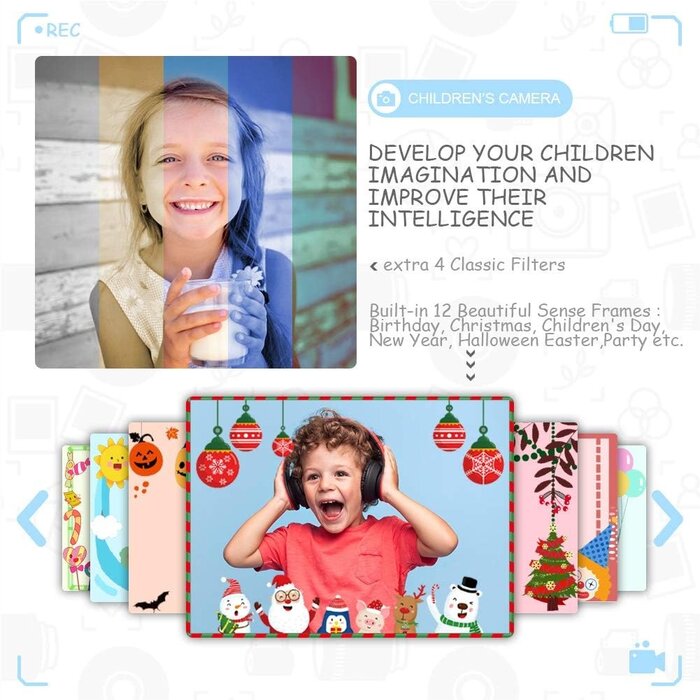 Digitale Kinderkamera 3,5 Zoll, 1080P, 32GB - Jetzt bis zu 39% Rabatt