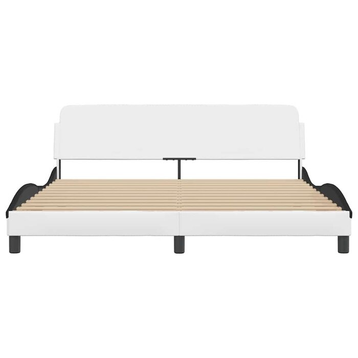 Vidaxl Polsterbett 180x200 cm Weiß/Schwarz - Modernes Design - bis zu 41% sparen