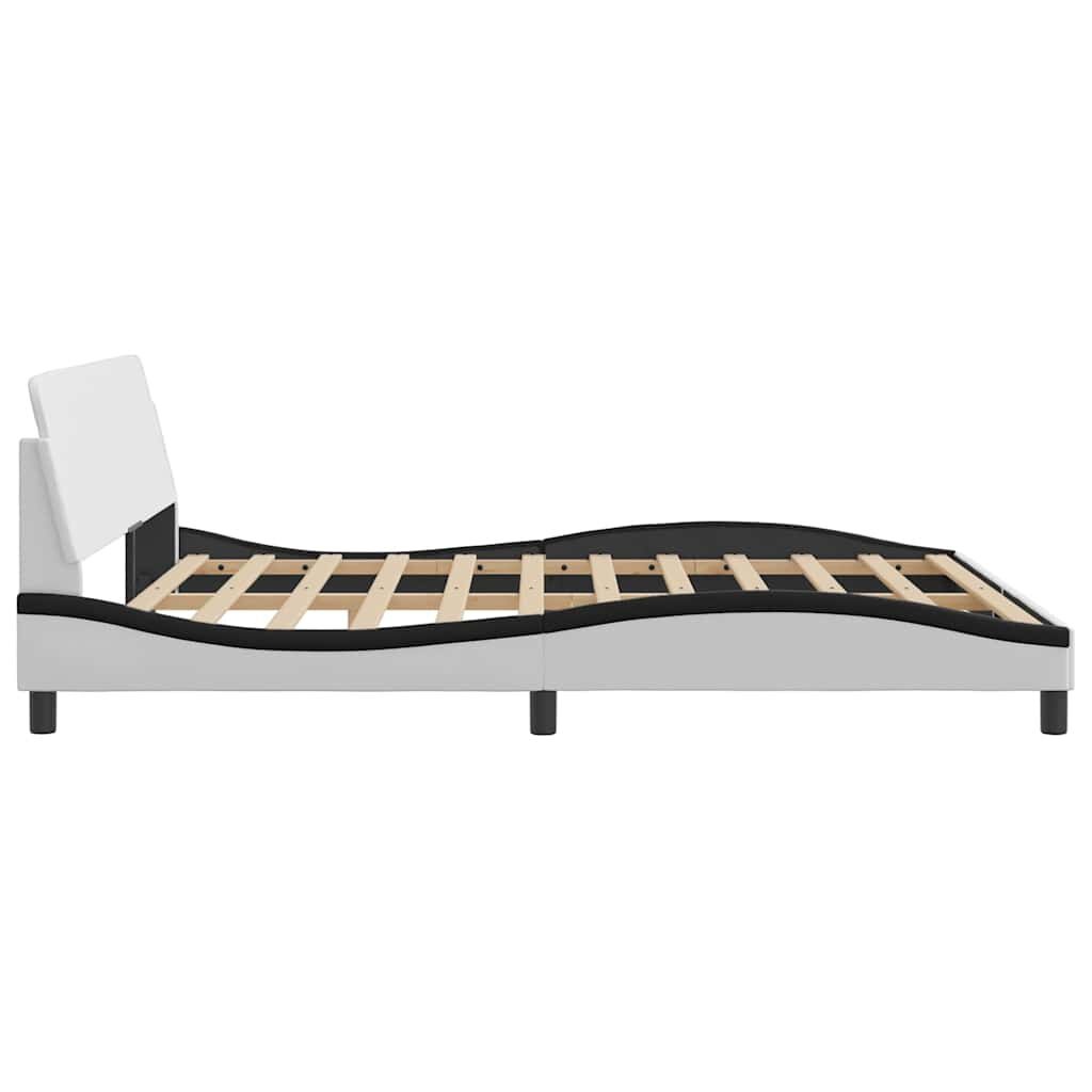 Vidaxl Polsterbett 180x200 cm Weiß/Schwarz - Modernes Design - bis zu 41% sparen