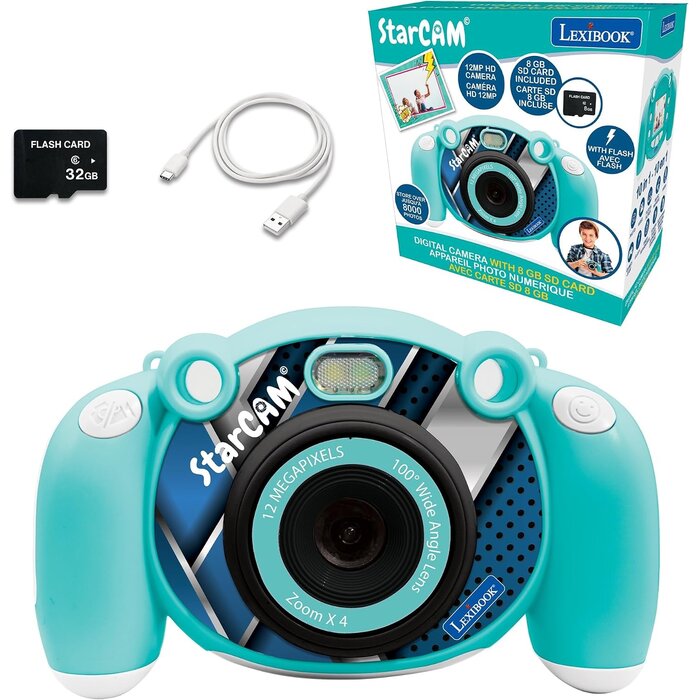 Lexibook Digitale Kinderkamera 4-in-1 - HD, MP3 & Spiele - Blau, bis zu 39% Rabatt