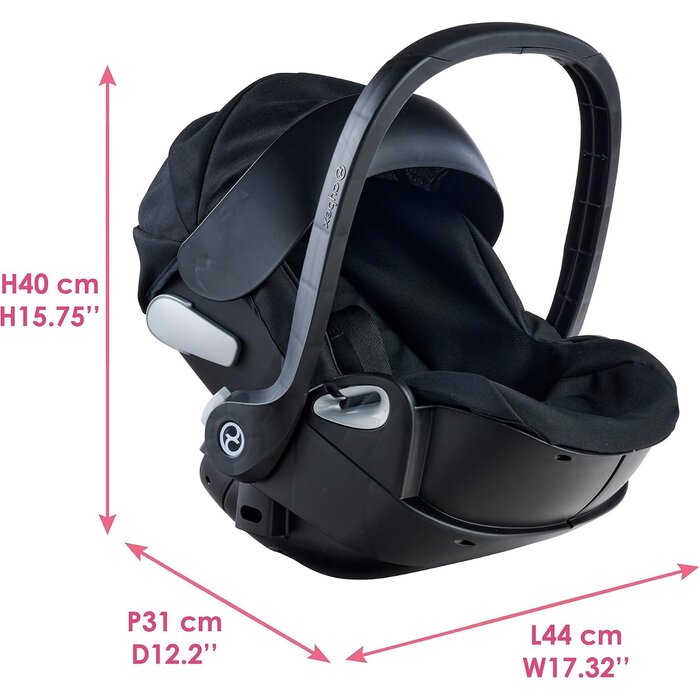 Puppentrage 2-in-1 für 36-42 cm Puppen - Schwarz - bis zu 40% günstiger