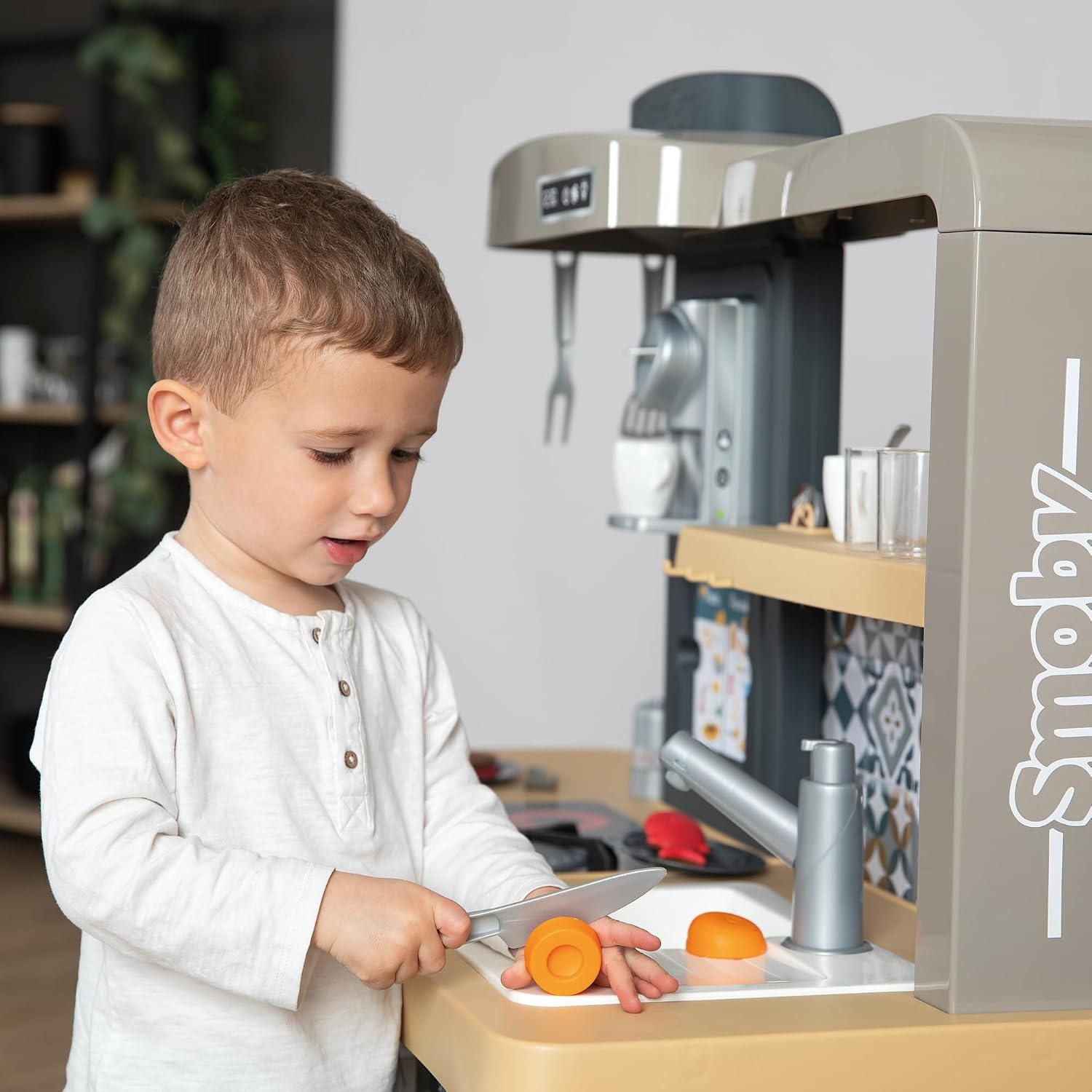 Mitwachsende Kinderküche Grau inkl. Zubehör - bis zu 46% günstiger
