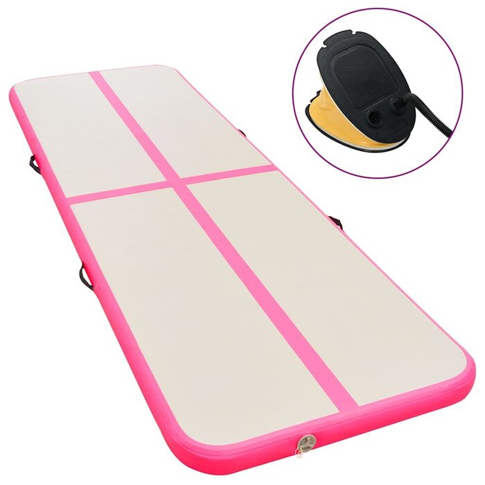 Vidaxl Aufblasbare Airtrack Matte 600x100x10cm - Pink/Grau - bis zu 42% Rabatt