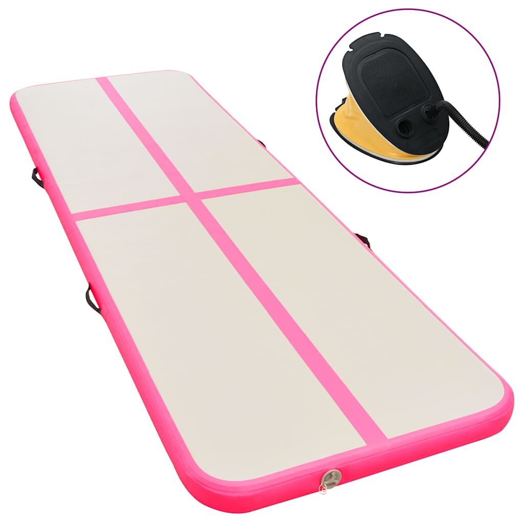 Vidaxl Aufblasbare Airtrack Matte 600x100x10cm - Pink/Grau - bis zu 42% Rabatt