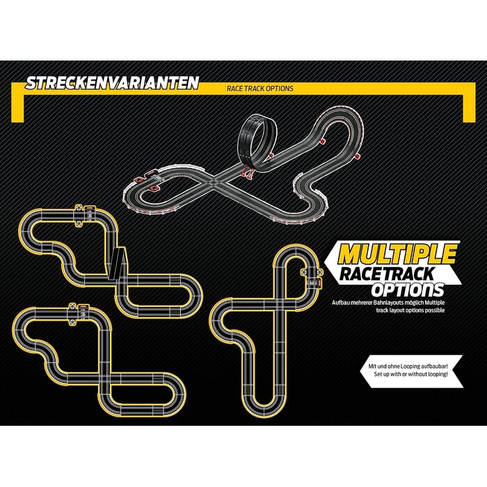 Digitale Autorennbahn 1:43 mit Looping & Turbo - jetzt bis zu 41% sparen