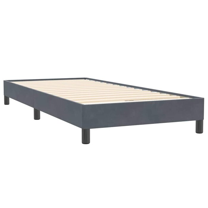 Vidaxl Luxuriöses Boxspringbett Samt Dunkelgrau 100x220 cm - Jetzt bis zu 40% sparen