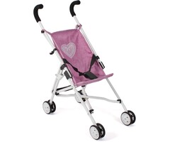 Puppenbuggy in Jeans-Optik Pink - für Puppen bis 52cm - sparen bis zu 41%