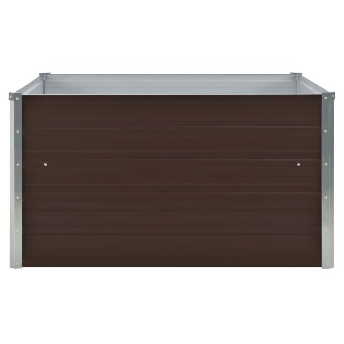 Vidaxl Hochbeet aus verzinktem Stahl 100x100x45cm - Braun - Bis zu 39% Rabatt
