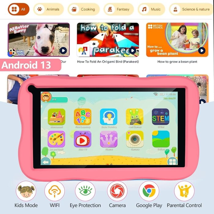 Kinder-Tablet 7 Zoll, 64GB, Android - Jetzt bis zu 40% günstiger