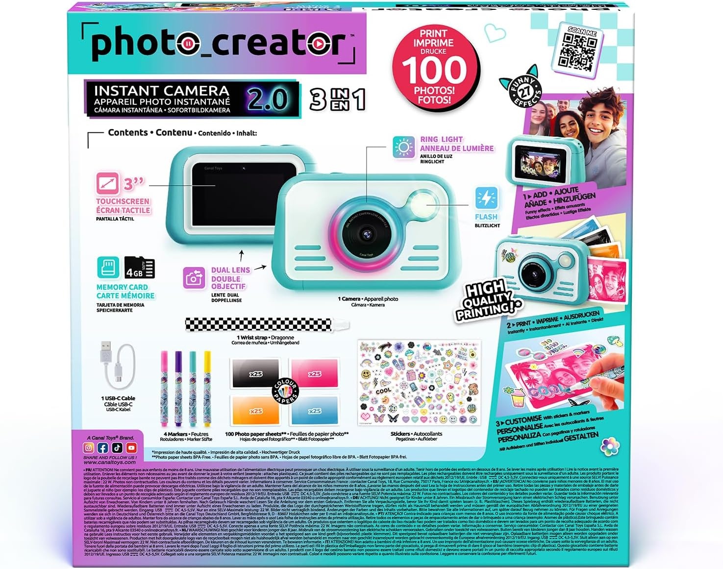 Canal Toys Sofortbildkamera für Kinder 32 MP - Blau - bis zu 35% Rabatt