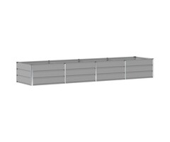 Vidaxl Großer Pflanzkübel Stahl Lichtgrau 320x80x45cm - bis zu 43% Rabatt