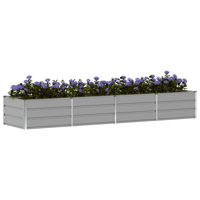 Vidaxl Design-Pflanzkübel Stahl Lichtgrau 320 cm - jetzt bis zu 40% günstiger