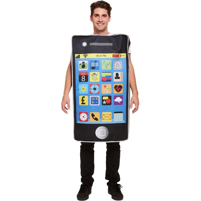 Smartphone Kostüm für Erwachsene Unisex - Faschings-Verkleidung bis zu 38% Rabatt