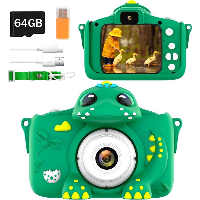 Digitale Kinderkamera Blau 64GB - HD Video & Filter | Bis zu 38% Rabatt