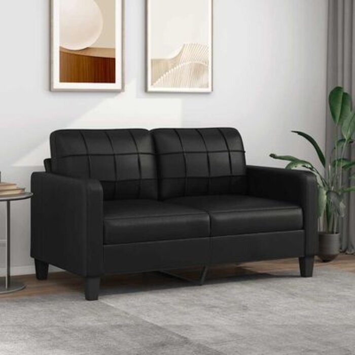 Vidaxl 2-Sitzer Sofa 140 cm in Schwarz - Jetzt bis zu 41% sparen!