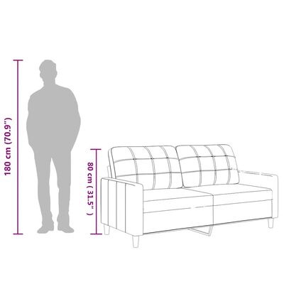 Vidaxl 2-Sitzer Sofa 140 cm in Schwarz - Jetzt bis zu 41% sparen!